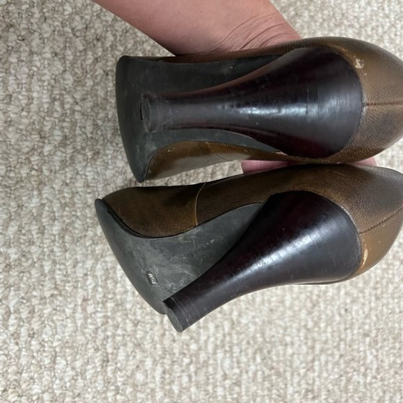 Franco sarto brown pointed toe pumps heels size 8.5 - Picture 6 of 10